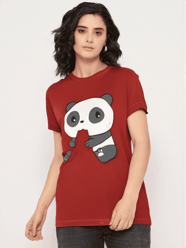 AI clothes swapper with red t-shirt