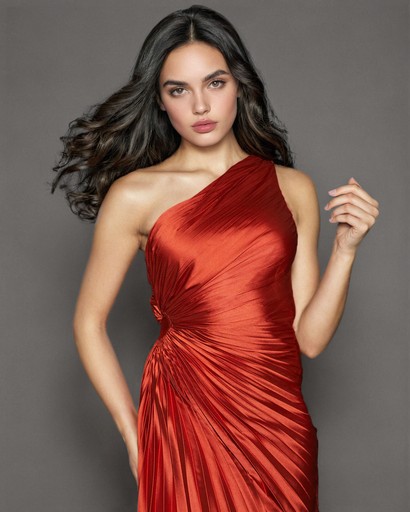 AI fashion model women wearing a dress